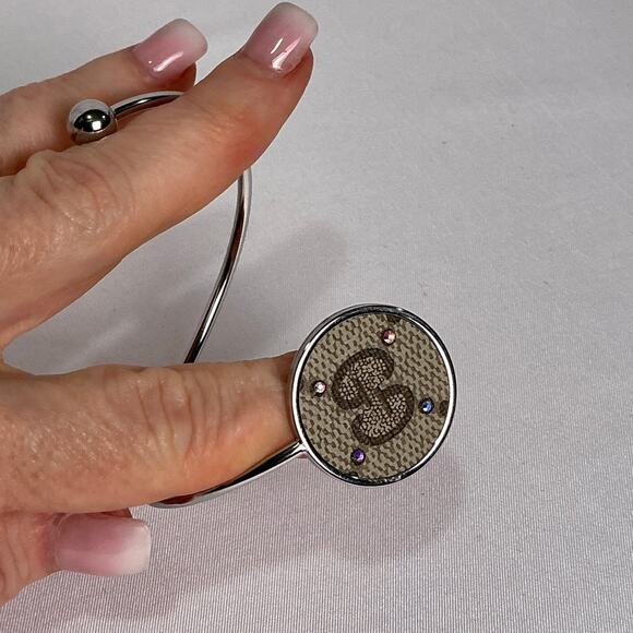 Gucci canvas on a Stainless Steel Bendable Bangle Bracelet Swarovski - Picture 6 of 6